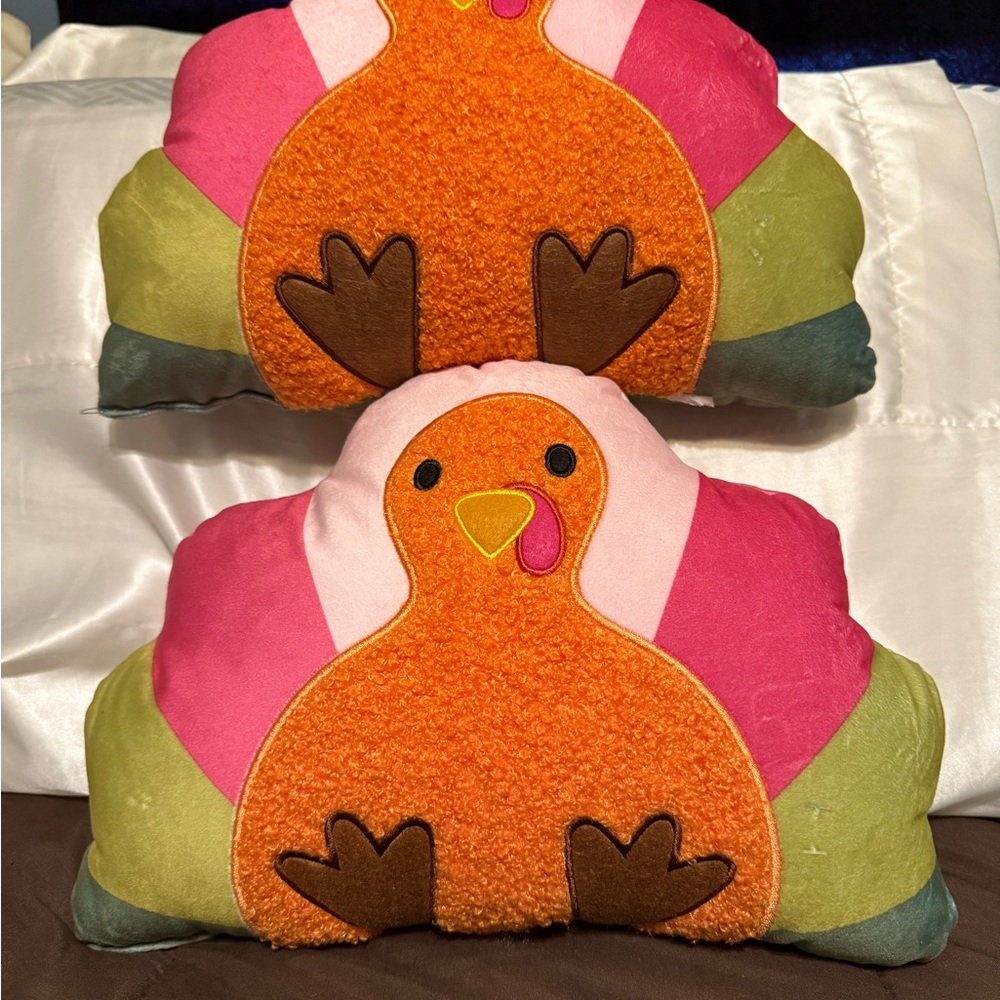 Colorful Turkey Throw Pillow